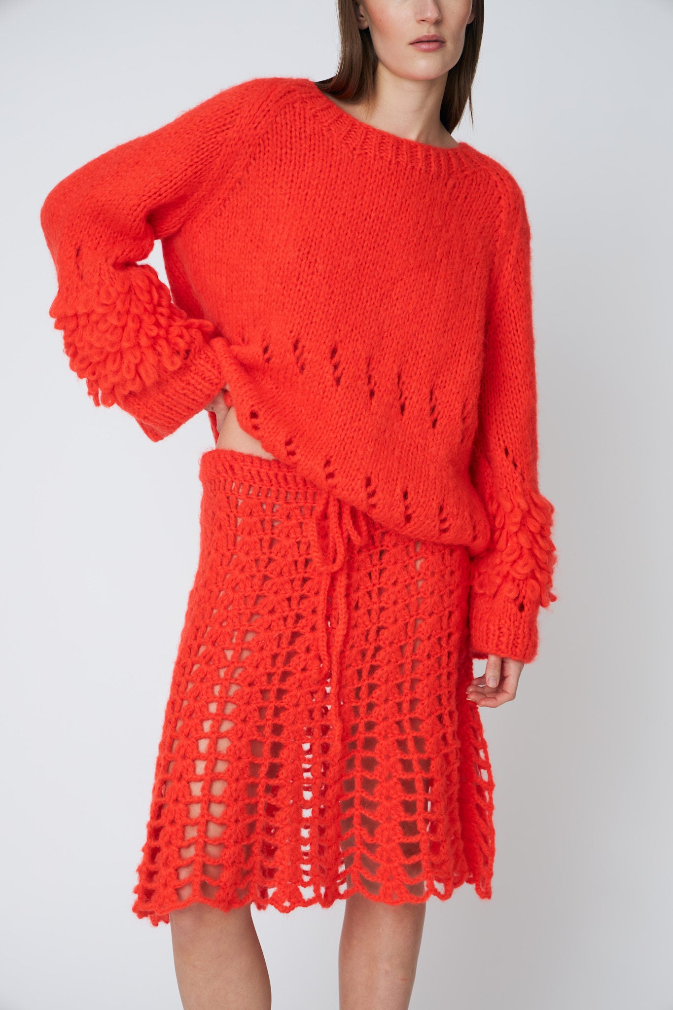 EMMA CROCHET SKIRT - 335 CHILI - DawnxDare.com