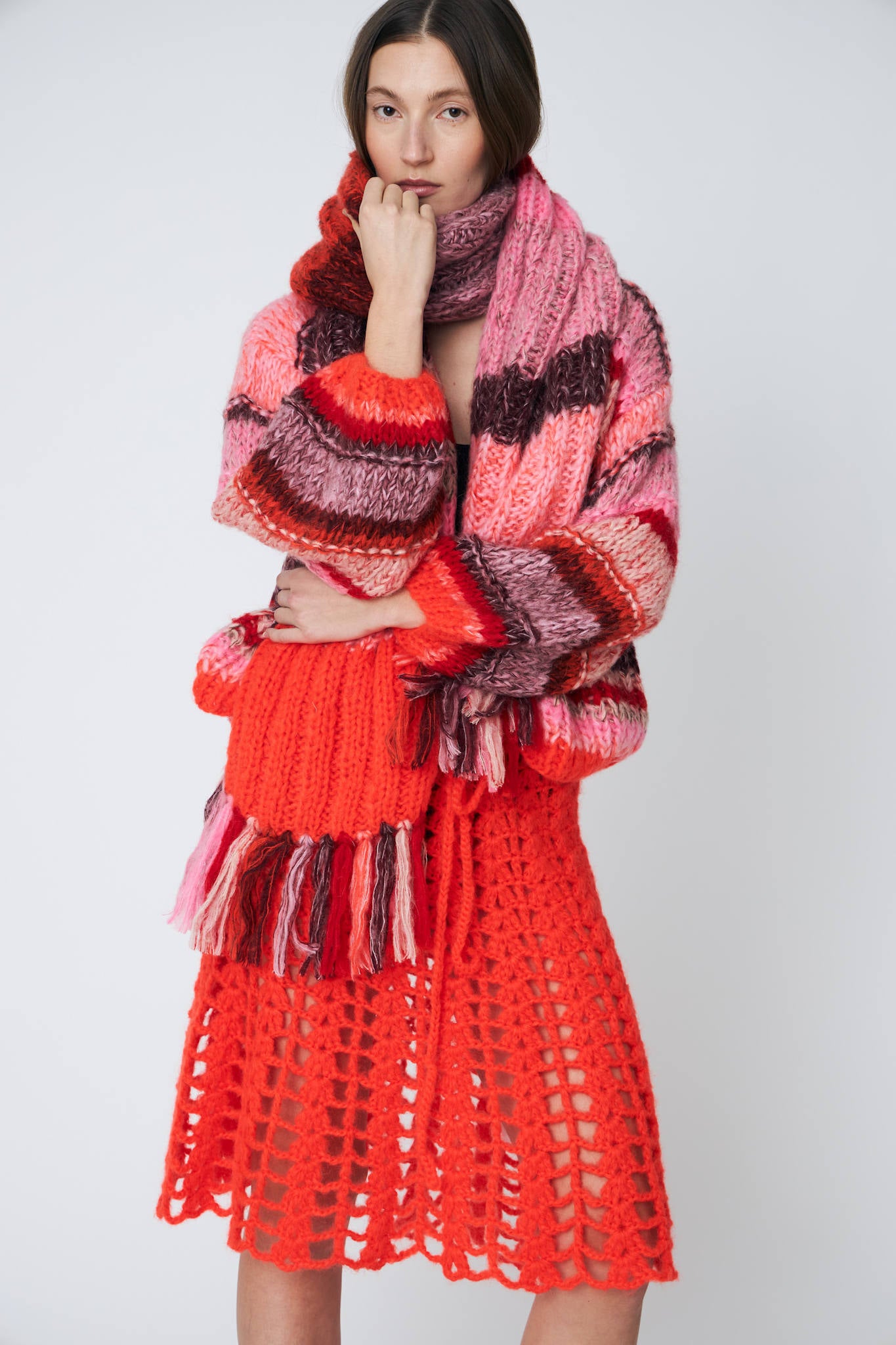 EDEN CARDIGAN - 335 CHILI - DawnxDare.com