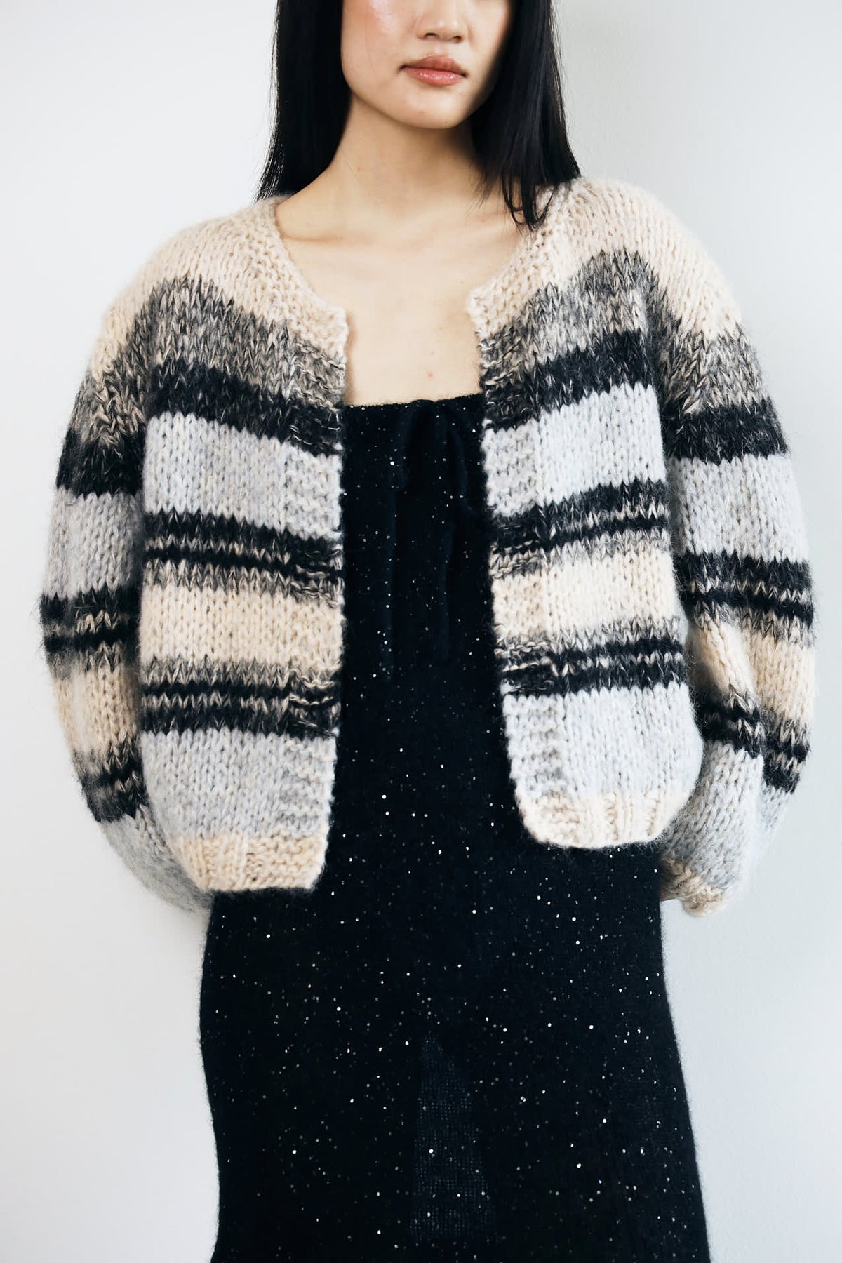 GABI CARDIGAN - 199 BLACK - DawnxDare.com