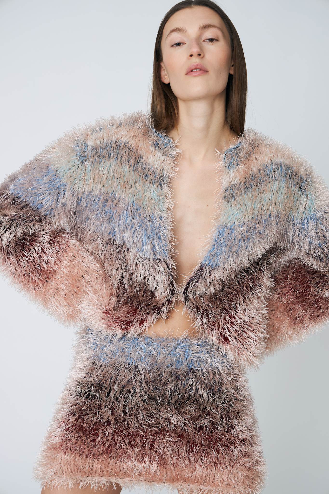 FUZZY CARDIGAN - 942 TWILLIGHT - DawnxDare.com