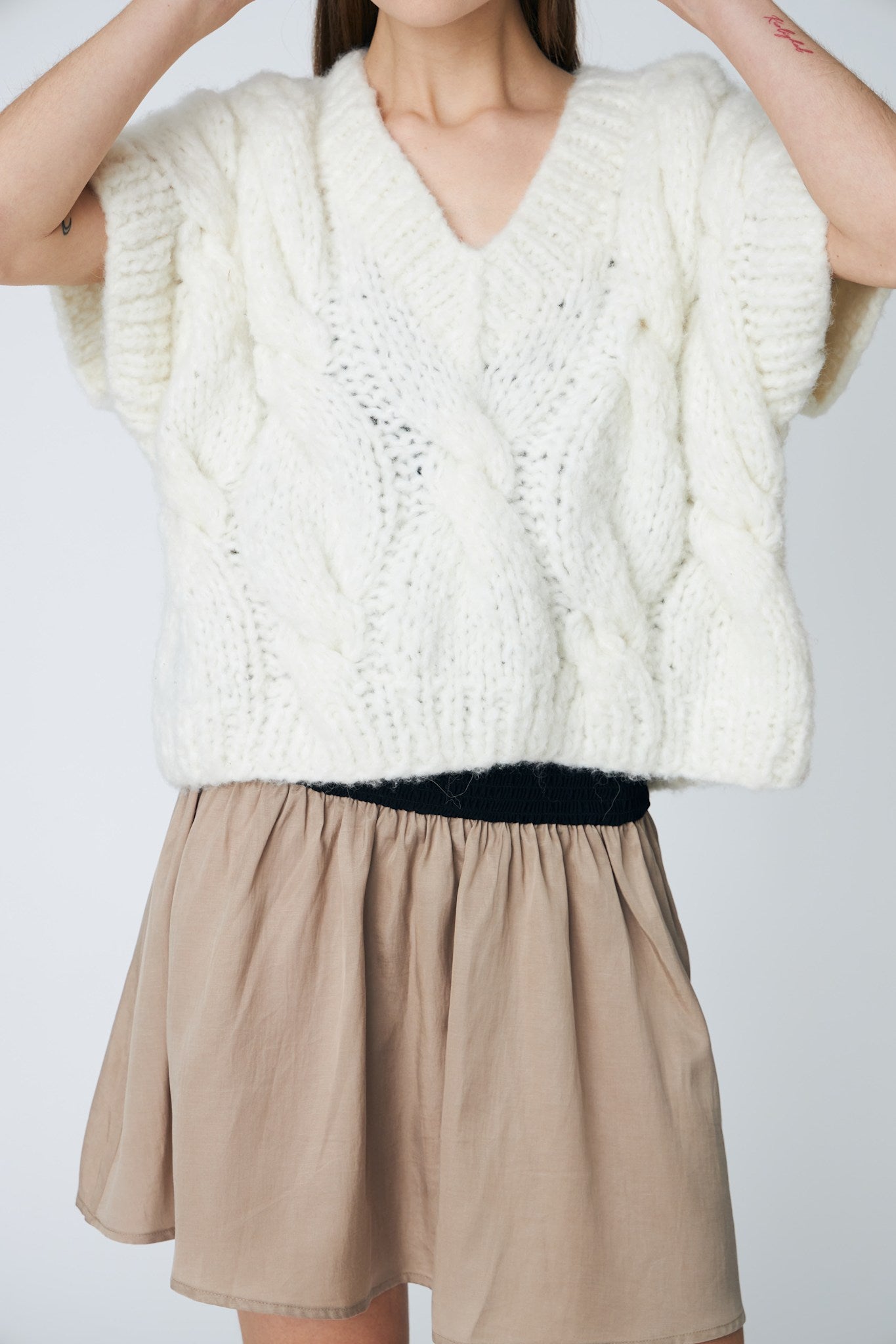 CAPRI TORSADE PULLOVER - 102 CHALK - DawnxDare.com
