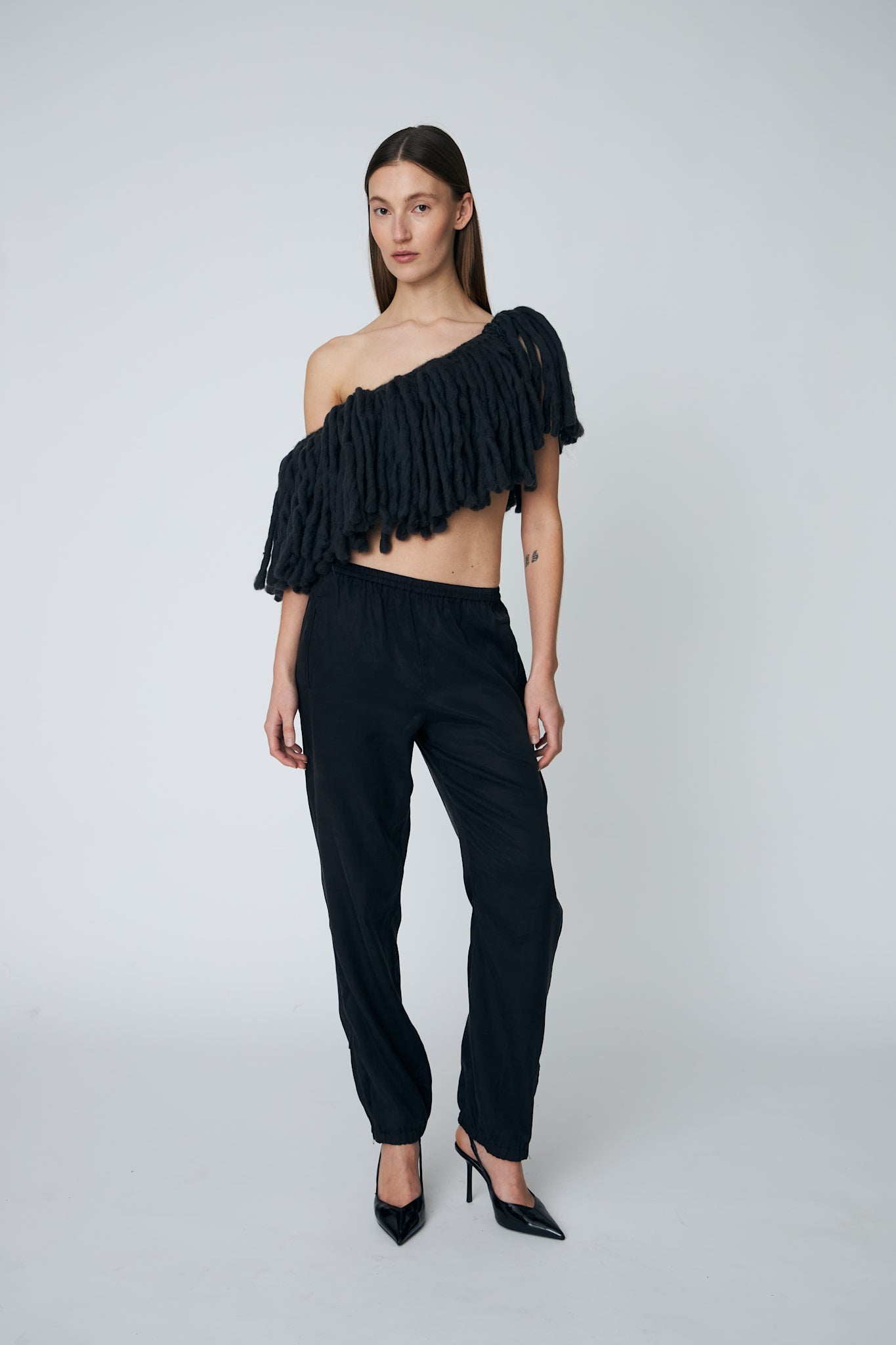 FURRY SCARF - 195 ASPHALT