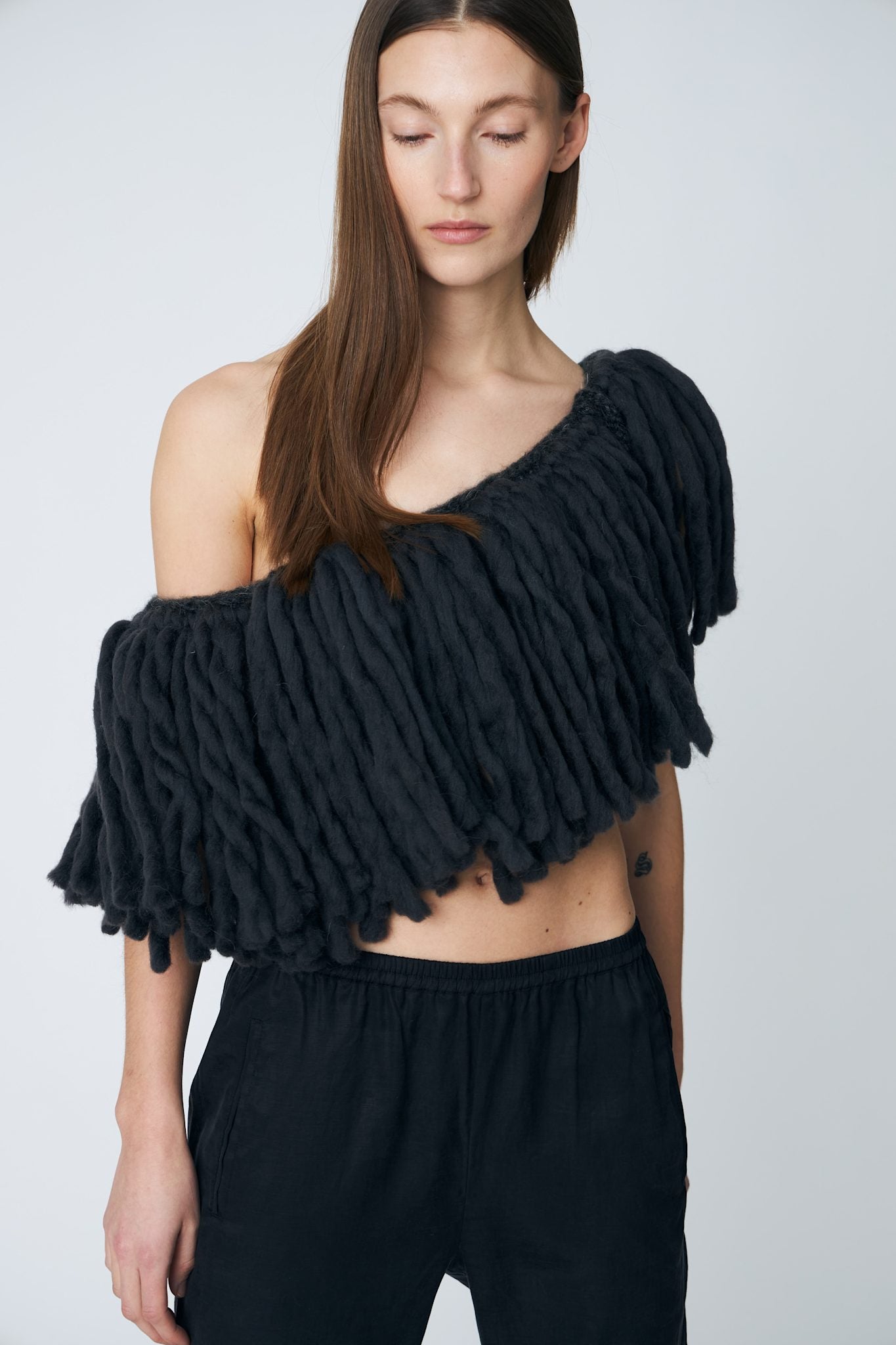 FURRY SCARF - 195 ASPHALT