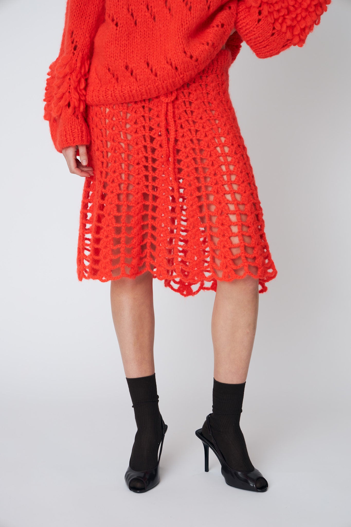 EMMA CROCHET SKIRT - 335 CHILI - DawnxDare.com