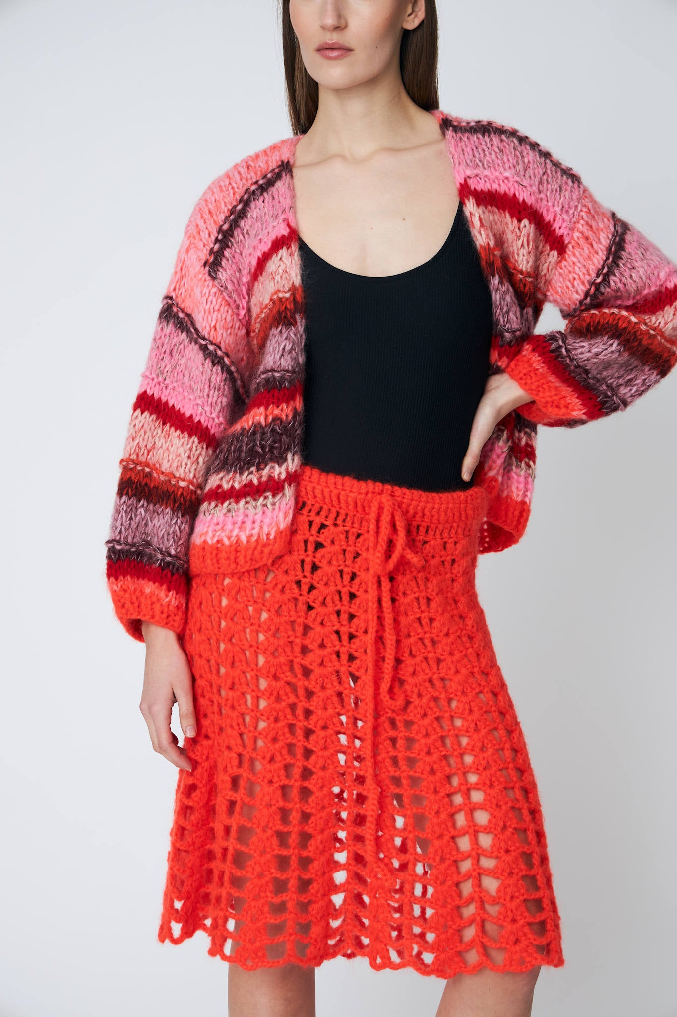 EDEN CARDIGAN - 335 CHILI - DawnxDare.com
