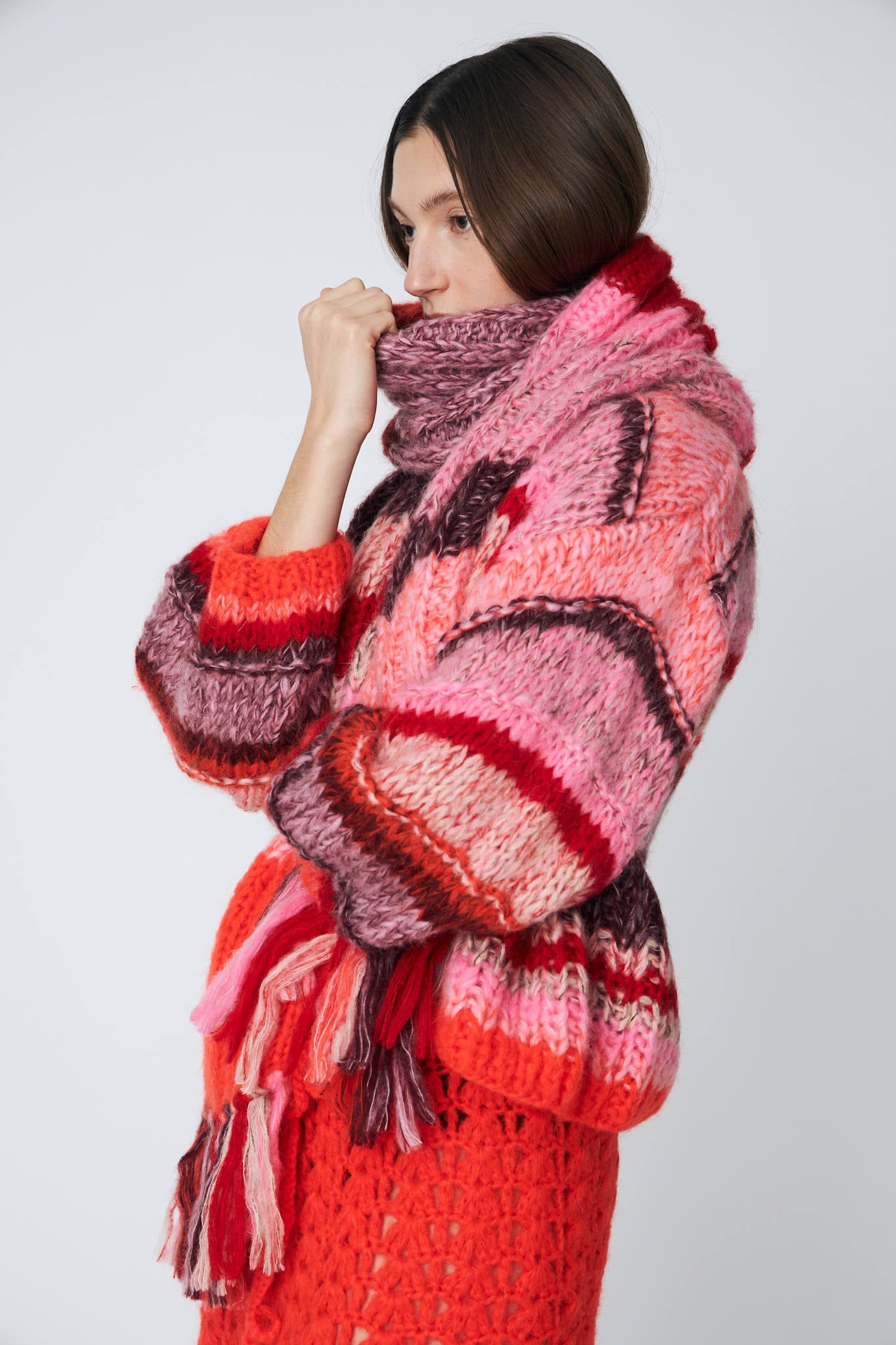 EDEN CARDIGAN - 335 CHILI - DawnxDare.com