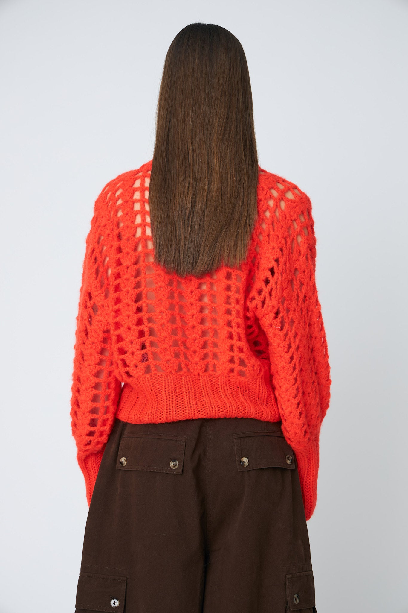 ERICA CROCHET PULLOVER - 335 CHILI - DawnxDare.com