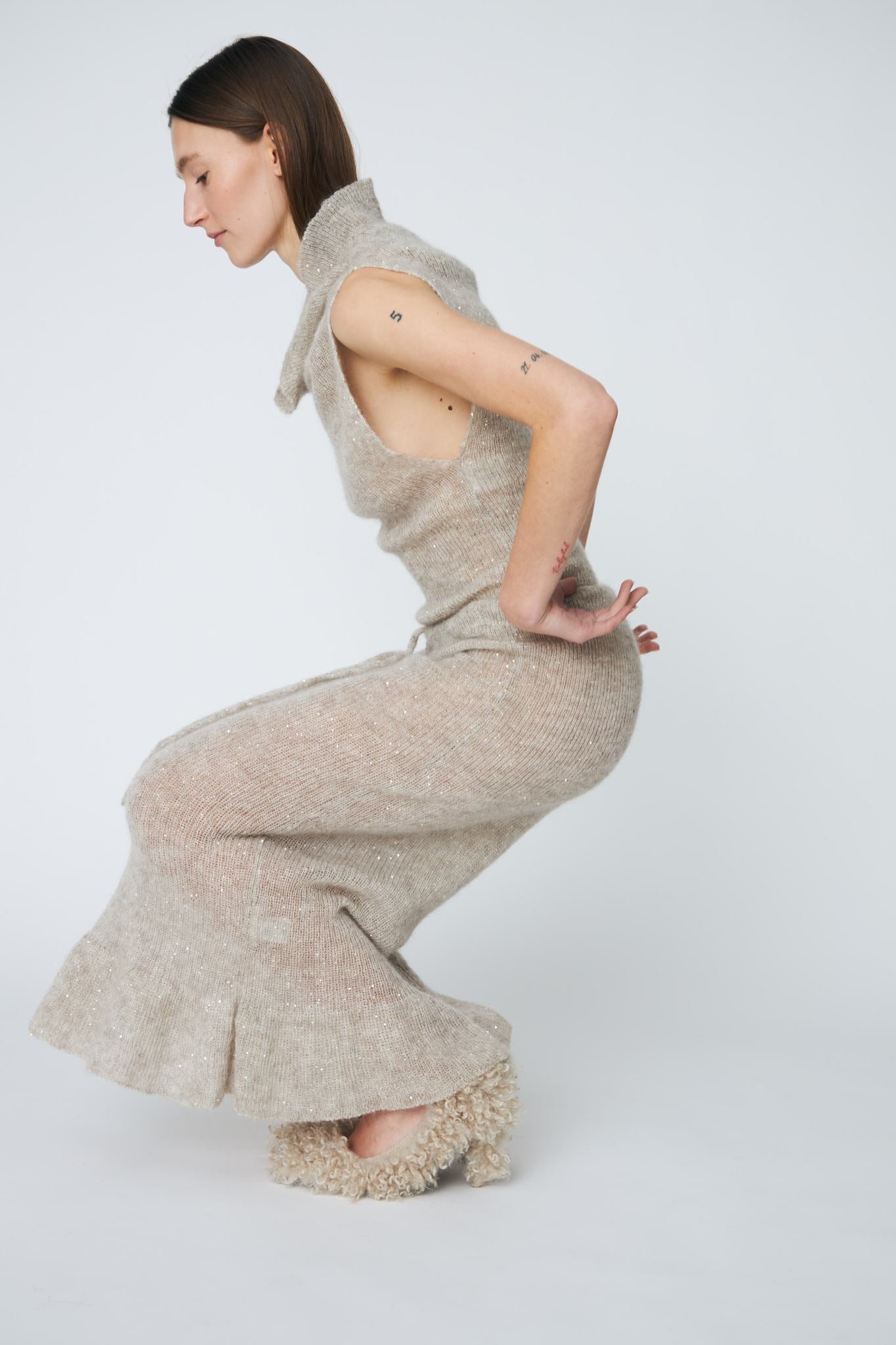MAGGIE DRESS - 110 CEMENT - DawnxDare.com