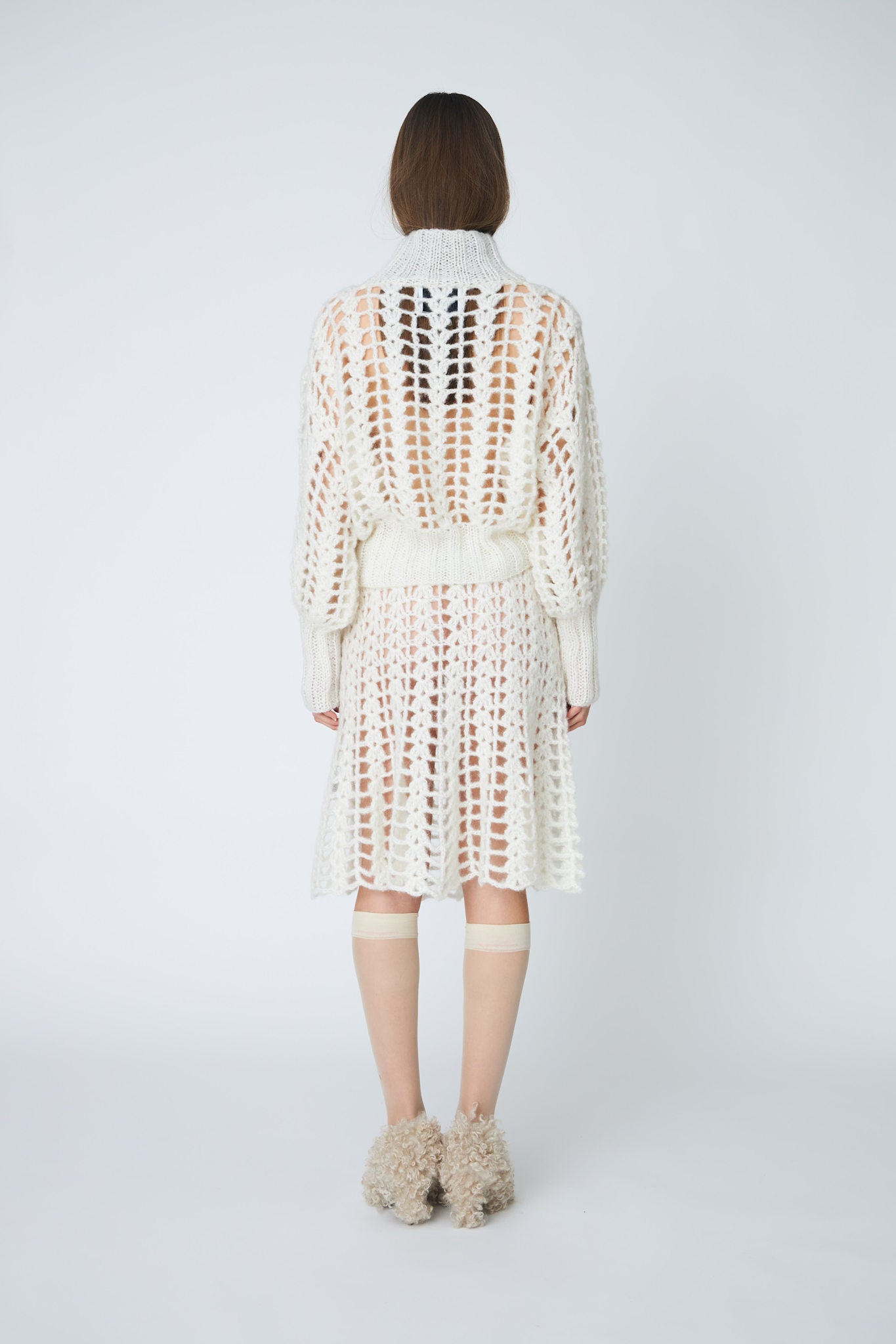 ERICA CROCHET PULLOVER - 102 CHALK - DawnxDare.com