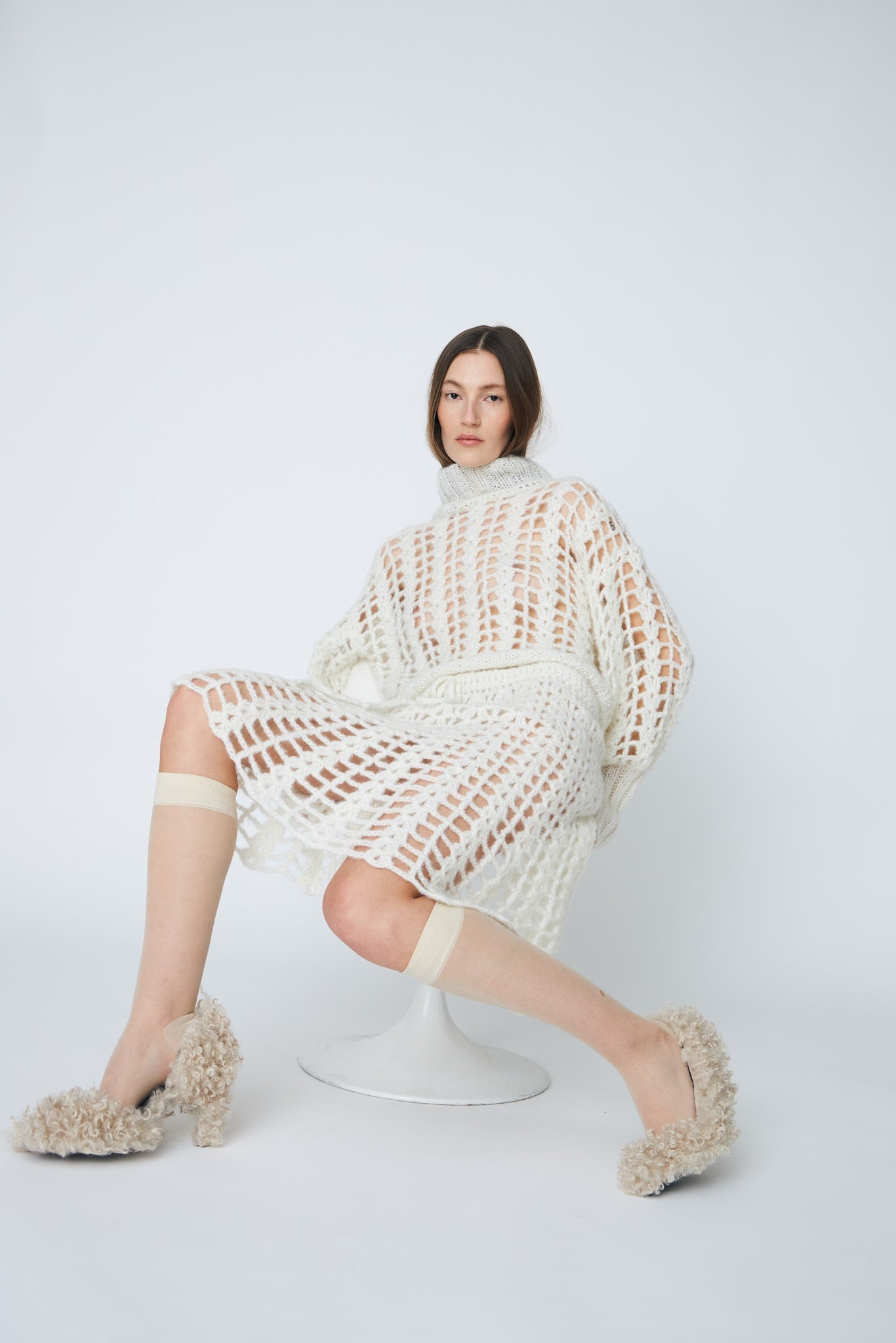 ERICA CROCHET PULLOVER - 102 CHALK - DawnxDare.com