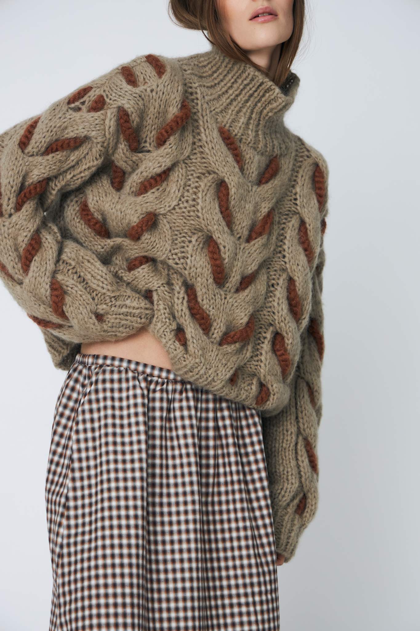 HONEY PULLOVER - 592 KHAKI - DawnxDare.com