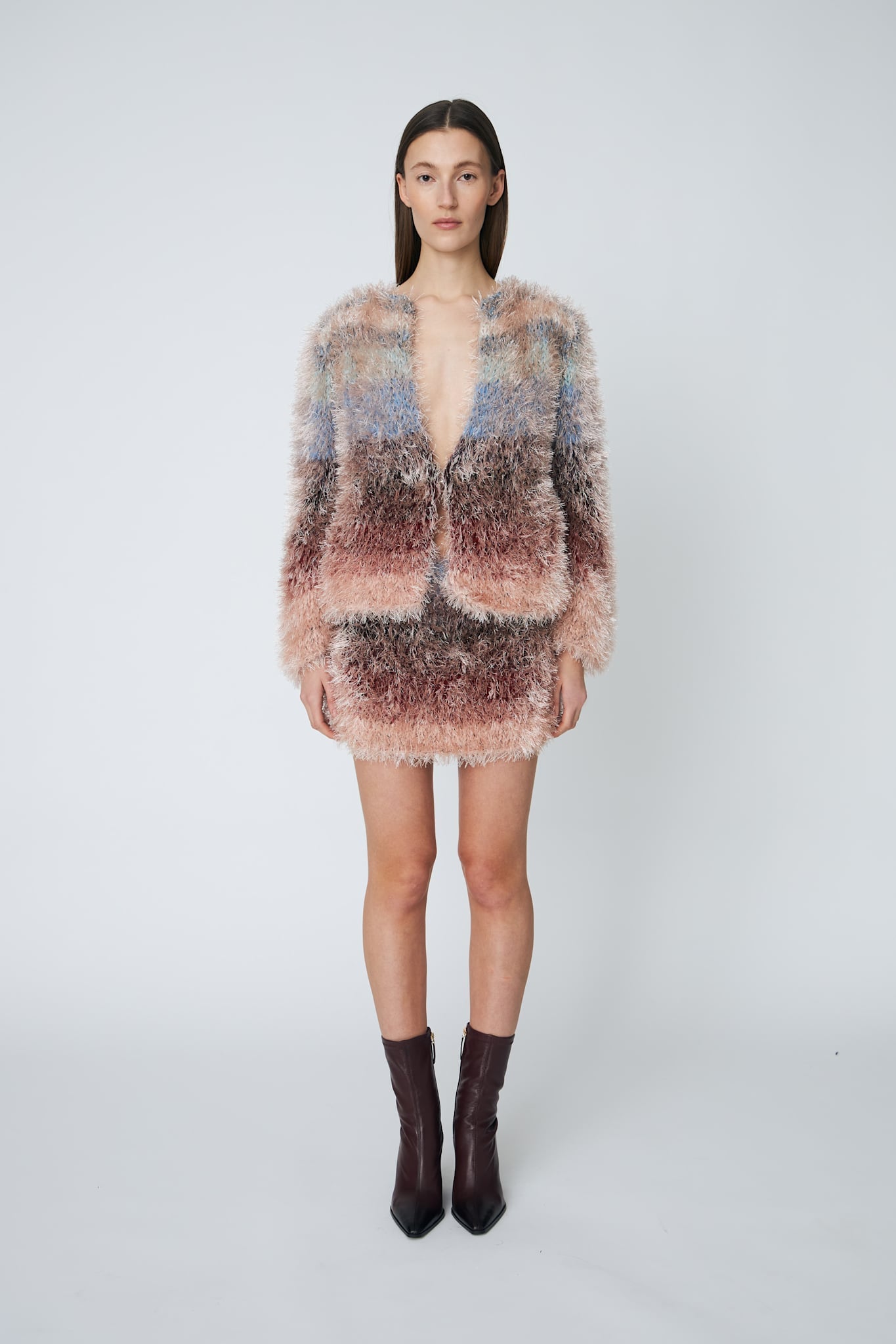 FUZZY CARDIGAN - 942 TWILLIGHT - DawnxDare.com