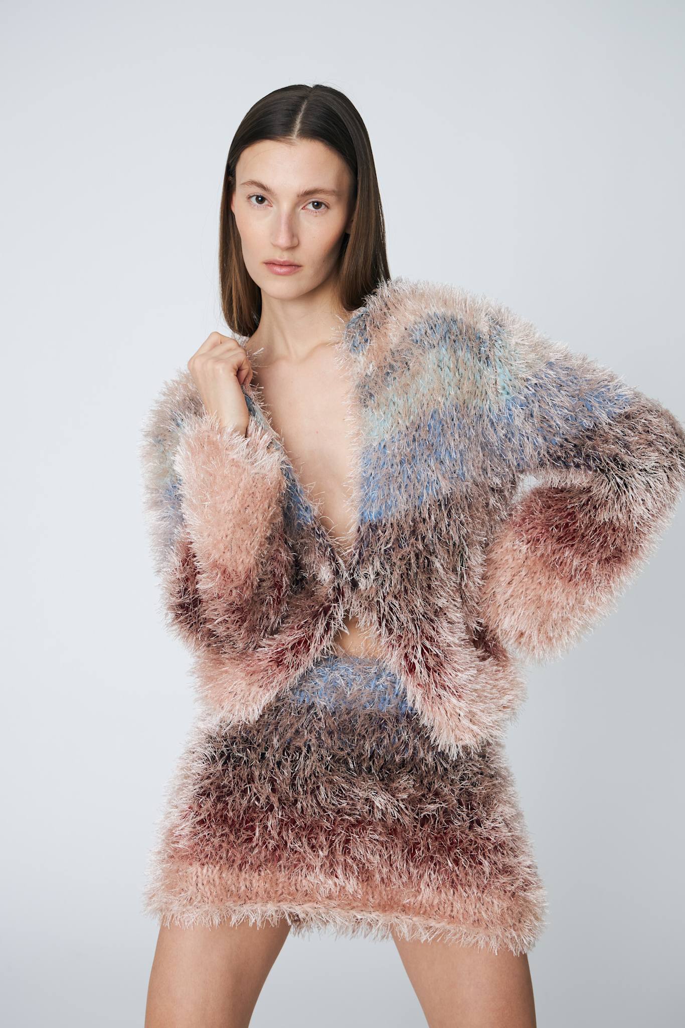 FUZZY CARDIGAN - 942 TWILLIGHT - DawnxDare.com