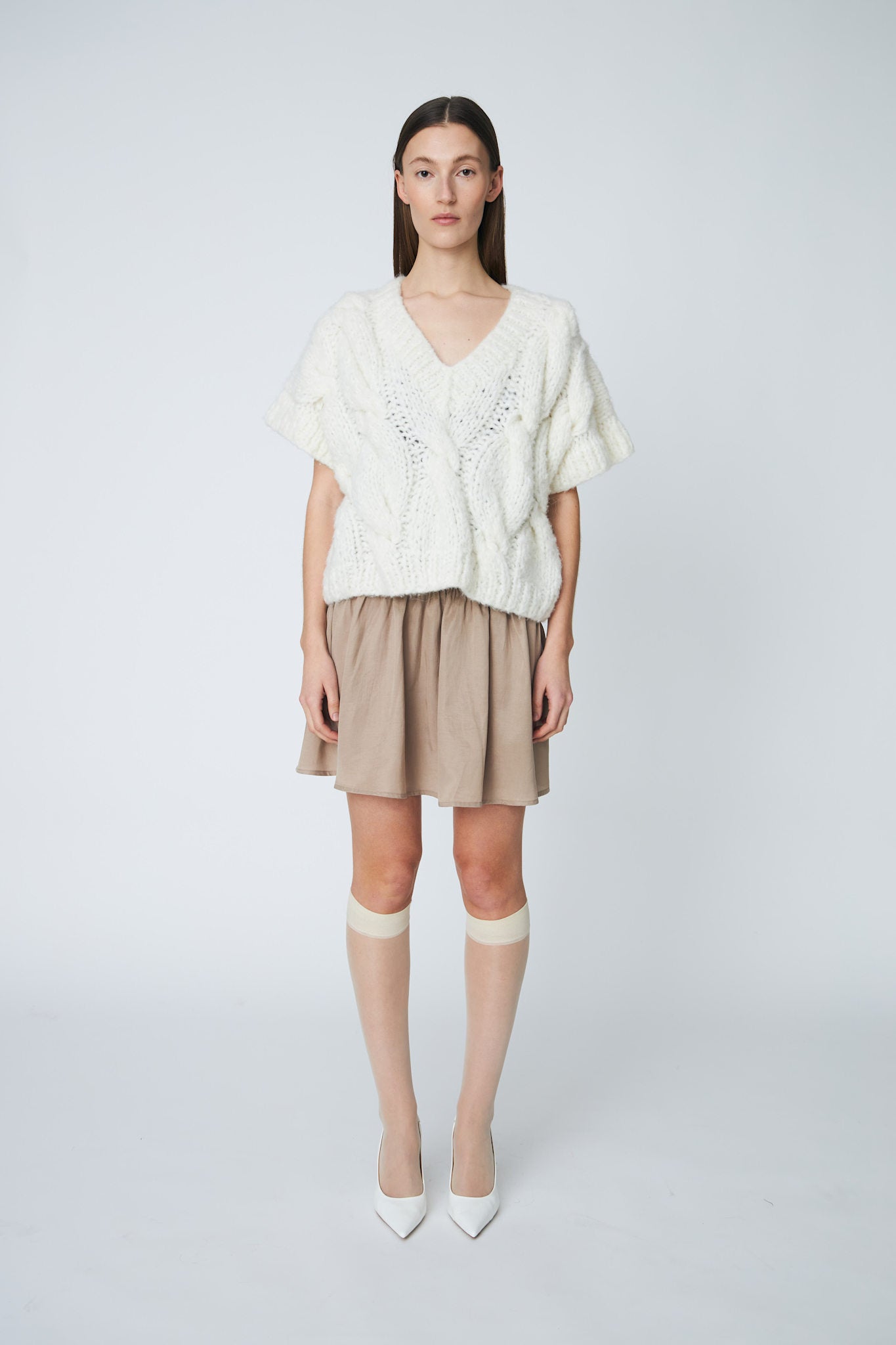 CAPRI TORSADE PULLOVER - 102 CHALK - DawnxDare.com