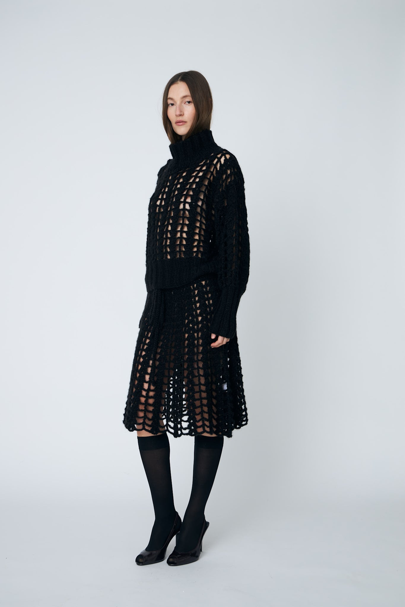 ERICA CROCHET PULLOVER - 199 BLACK - DawnxDare.com
