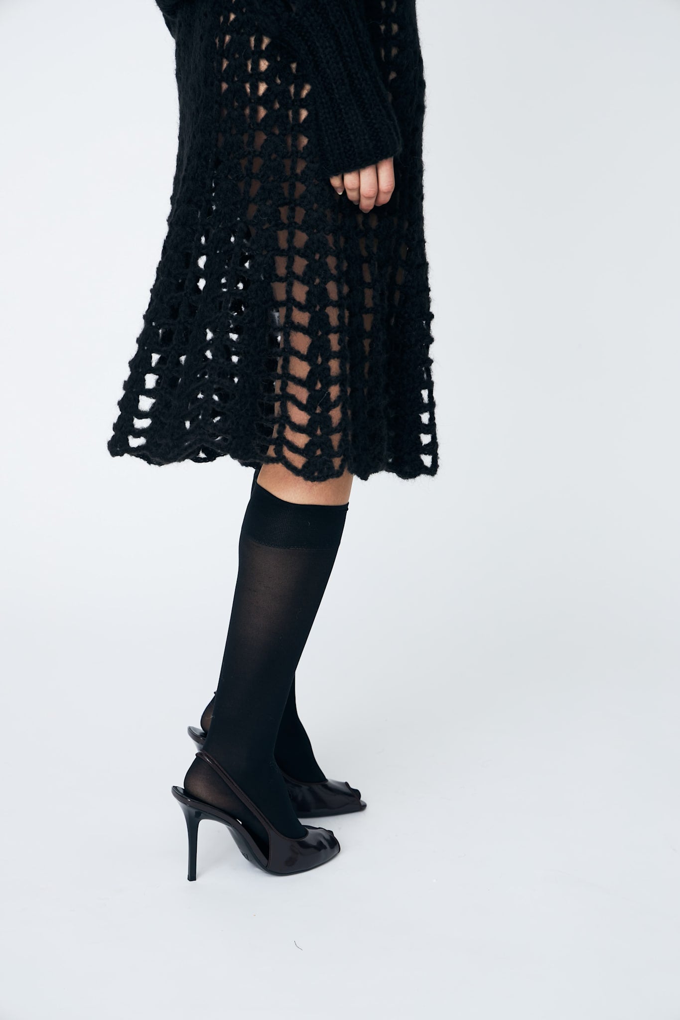 EMMA CROCHET SKIRT - 199 BLACK - DawnxDare.com
