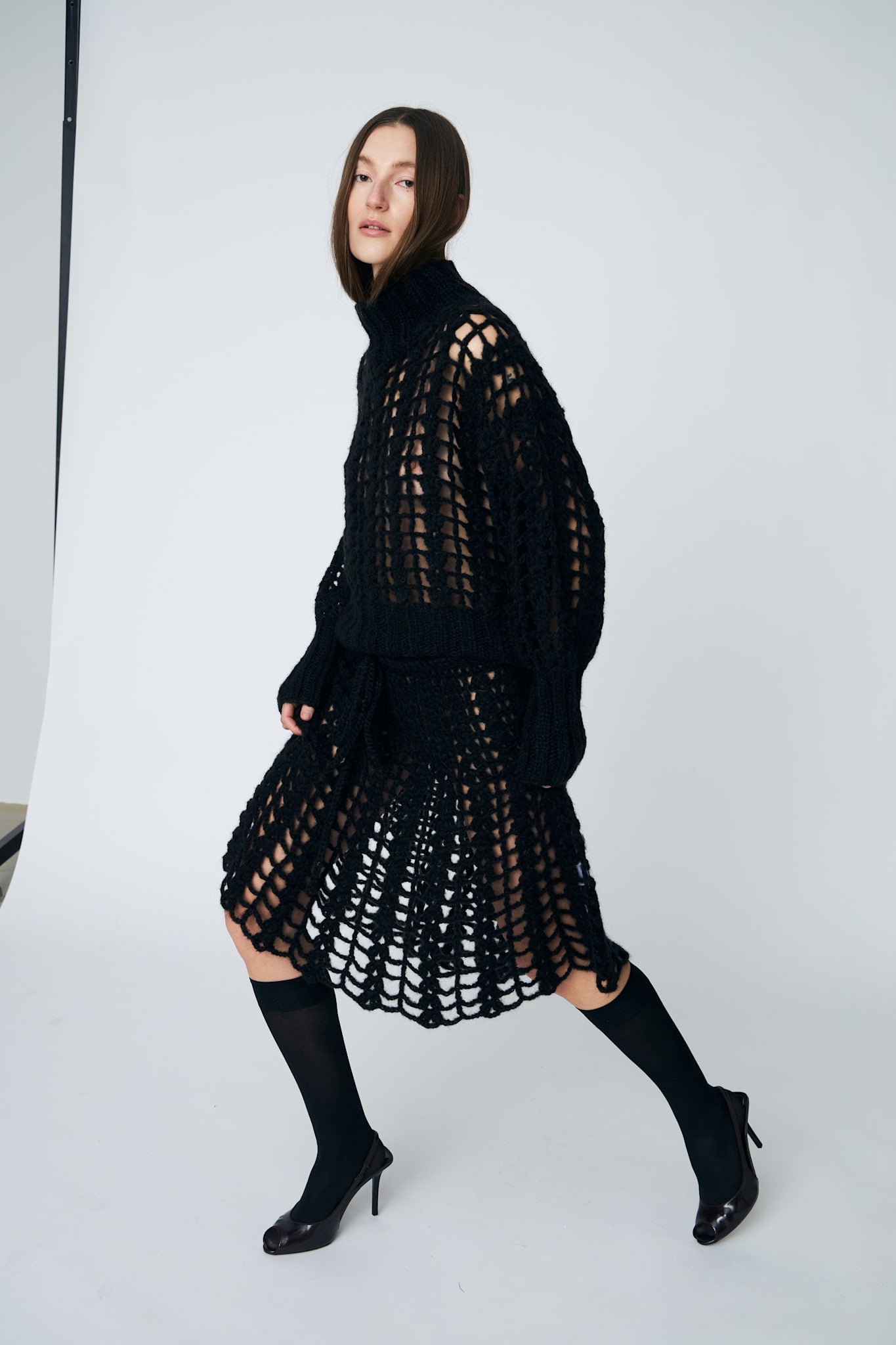 ERICA CROCHET PULLOVER - 199 BLACK - DawnxDare.com