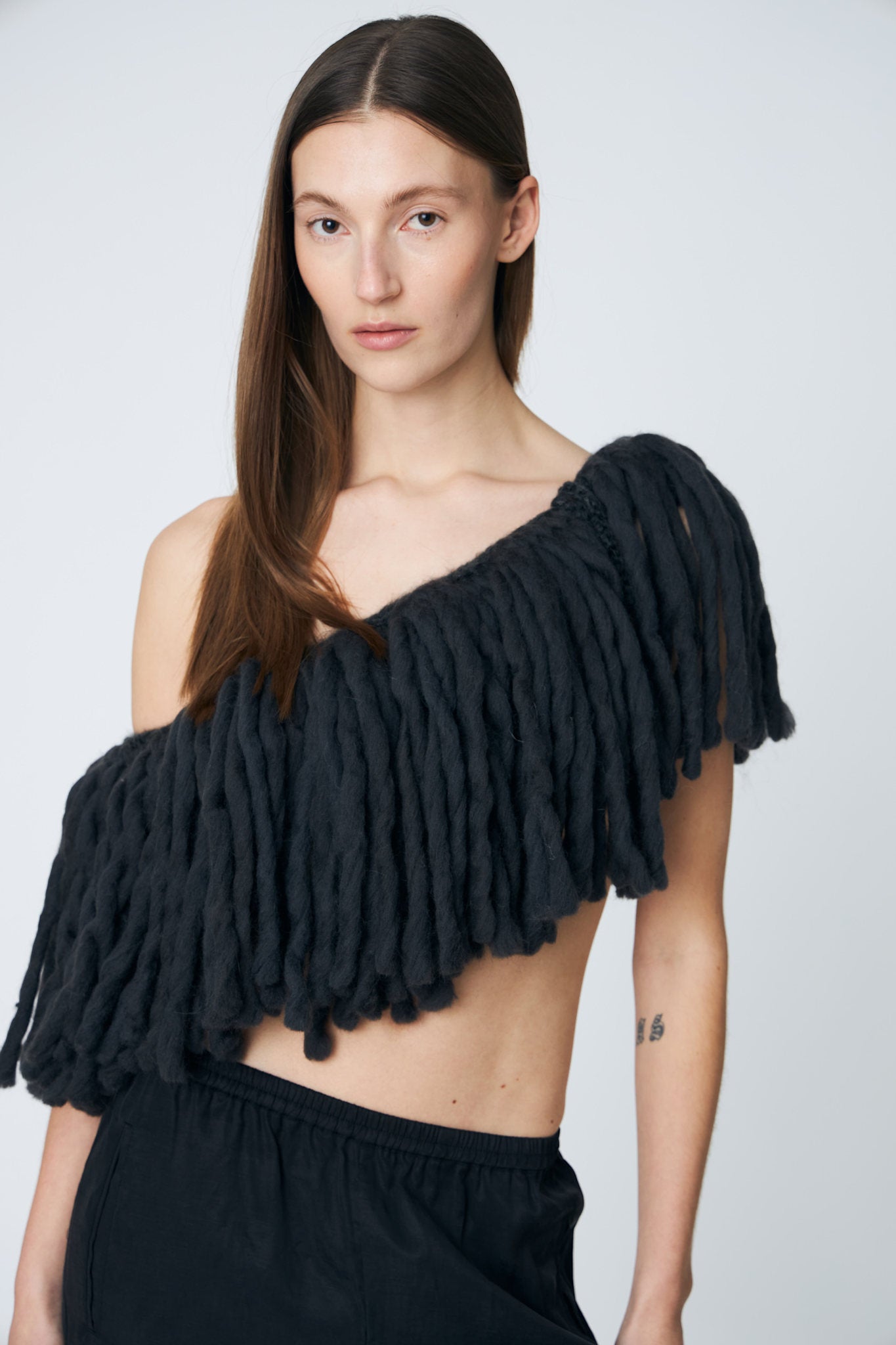 FURRY SCARF - 195 ASPHALT