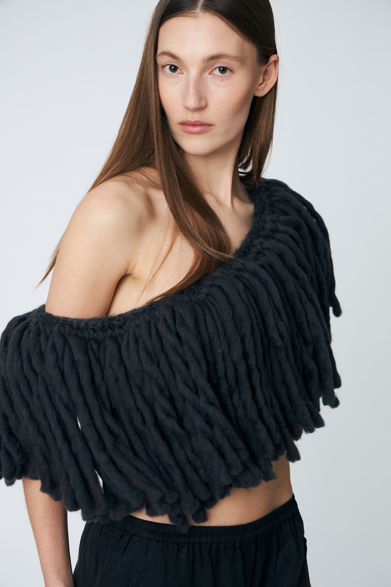 FURRY SCARF - 195 ASPHALT