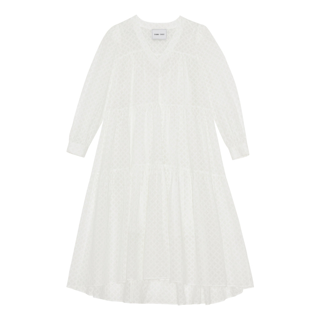 ARIA DRESS LONG - 101 WHITE